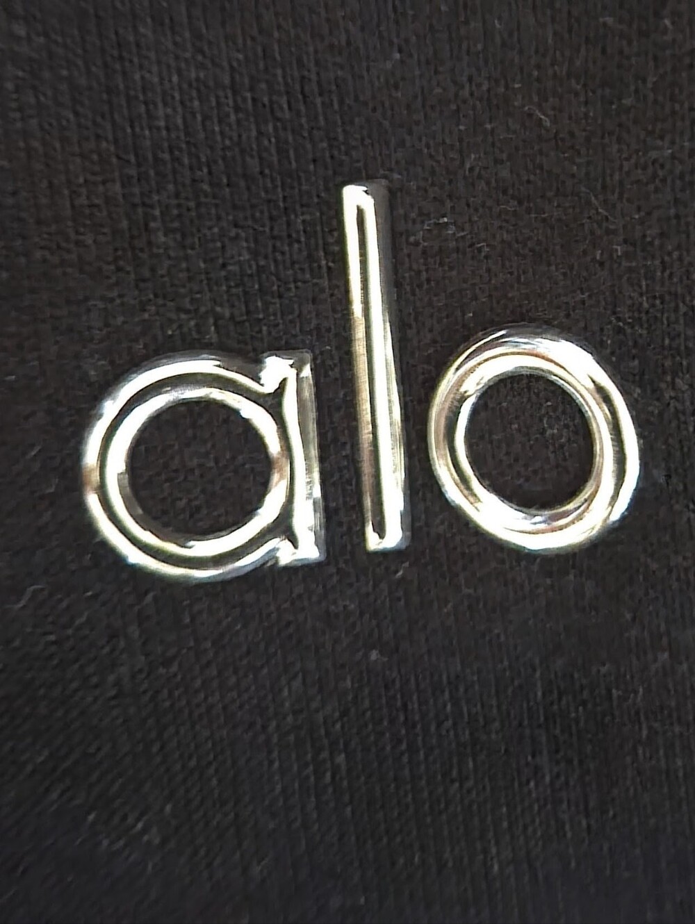 ALO Yoga Black Sweatpants with White Logo Tag Medium - Picture 3 of 4